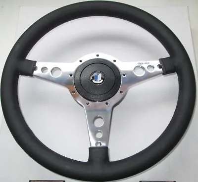 New Moto-Lita 14  Leather Steering Wheel & Adaptor Triumph TR4 TR6 Moto Lita • $479.95