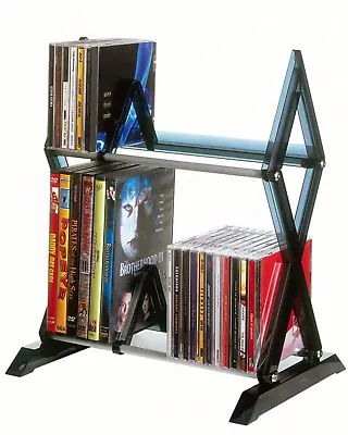 Rack CD DVD Storage Organizer Shelf Tower Cabinet Stand Multimedia Games NEW • $16.42