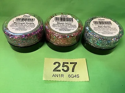 Cosmic Shimmer Holographic Glitterbitz X 3 - Mixed Colours - Brand New - Lot 257 • £12