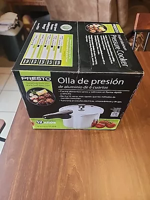 PRESTO 01264 6-Quart ALUMINUM PRESSURE COOKER. NEW IN BOX NICE L$$K • $40