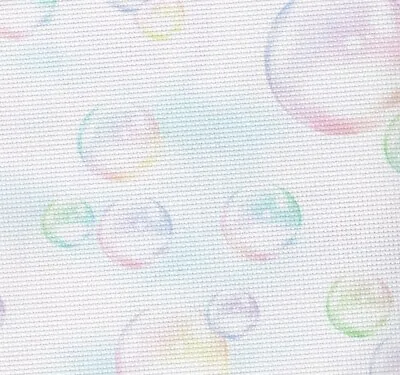 Fabric Flair Bubbles - Multi Colours 14 Count Aida 45 X 50cm Piece • £12.50