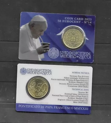 Vatican 2023 Pontificate Of Pope Francis COIN CARD EUROCENT # 14 • $14.99