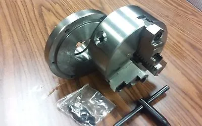 6  3-JAW SELF-CENTERING LATHE CHUCK Top & Bottom Jaws W. L00 Adapter Back Plate • $188