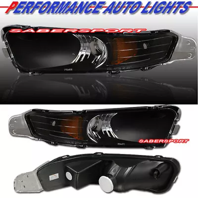 Set Of Pair Black Housing Bumper Signal Lights For 2005-2009 Ford Mustang • $50.99