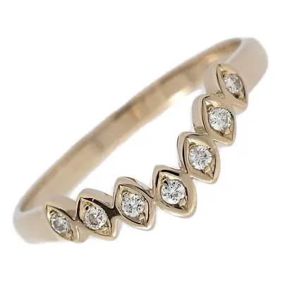 V-shaped 7P Diamond Ring/K18YG/750-2g/0.07ct/11.5.5/Yellow Gold • $278