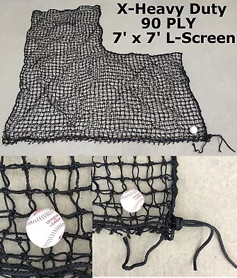 L-Screen X-Heavy Duty Replacement Net 7' X 7' #60 90PLY Batting Pitcher L Screen • $65.90