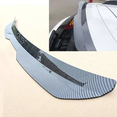 99CM Universal Car Rear Roof Lip Spoiler Tail Trunk Wing Sticker Carbon Fiber • $37.99