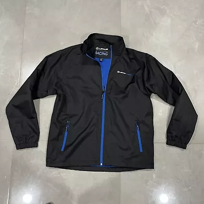 Lexus Racing Jacket Mens Large Black Blue Full Zip Windbreaker Outdoors Coat • $50