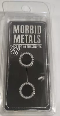 MORBID METALS NEW 7/16 Steel Opal Tunnel Plug 2 Pack  • $8.09