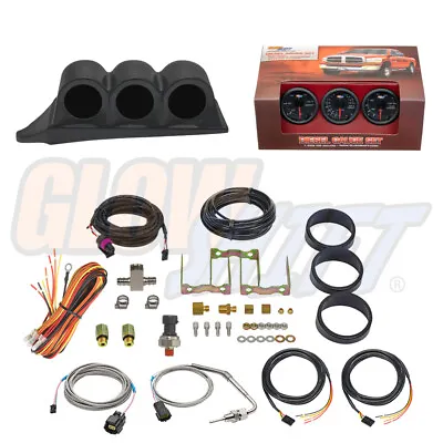 GlowShift B7 Boost EGT Fuel PSI + Dash Pod For 99-07 Ford F250 F350 Powerstroke • $339.99