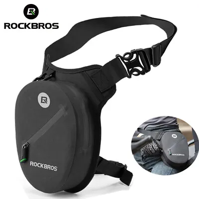 ROCKBROS Motorcycle Leg Waist Bag Portable Storage Cycling Hiking Waist Pack 1L • $25.99