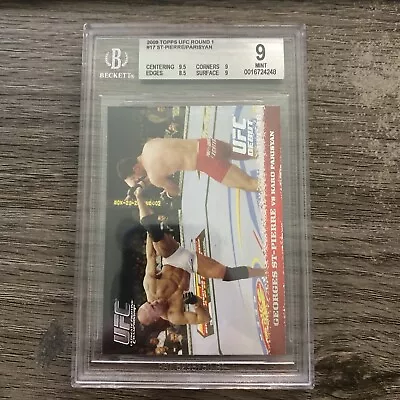 2009 Topps UFC Round 1 George St Pierre GSP Rookie RC BGS 9 • $499