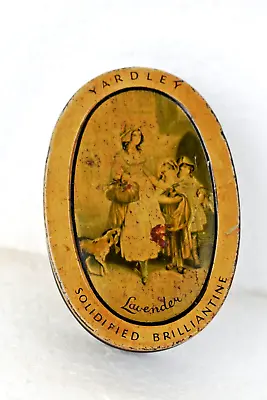 Vintage Yardley Lavender Solidified Brilliantine Advertising Tin Box London Old • £43.48