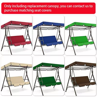 2/3 Seater Garden Park Sizes Replacement Canopy For Swing Seat Hammock Cover • £11.55