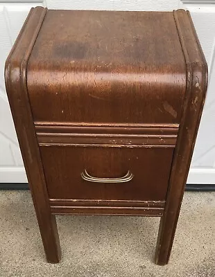 Antique Art Deco 1930's Bedside Waterfall End Table Nightstand Traditional • $140