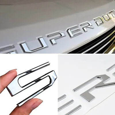 3D Super-Duty Emblem Hood Insert Letter For F250/F-350 Gloss Silver 2017-2021 • $18.99