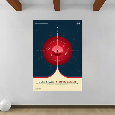 Deep Space Atomic Clock Poster - Canvas Rolled Wall Art Print - Various Sizes  • $22.65