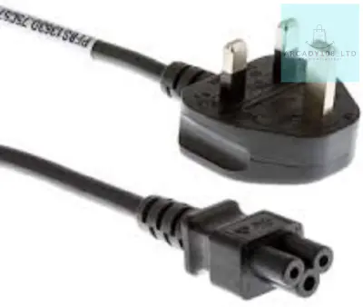 C5 3 PIN MAINS CABLE CLOVER LEAF POWER LEAD POWER CORD - 3 Meters • £12.88