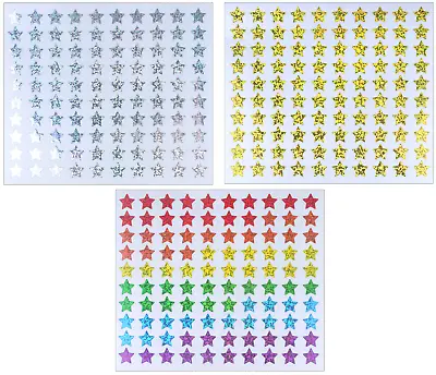 Holographic Star Stickers 600/Pack Gold Silver Rainbow School Teacher Rewards • £2.59