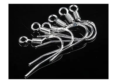 925 Stamped Silver Earring Fish Hooks Ear Wires Findings  • £1.58