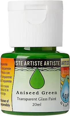 £4.26 • Buy Artiste 20 Ml Aquaglass Transparent Glass Paint, Aniseed Green