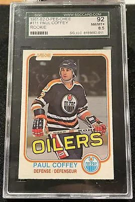 1981-82 OPC #111 Paul Coffey Rookie Card SGC 8.5 NM-MT+…Edmonton Oilers • $218.48