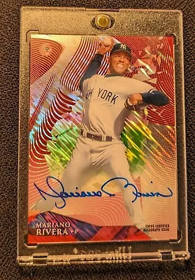 2014 Topps High Tek Red Parallel Mariano Rivera Yankees HOF AUTO /10 HT-MR • $299.99