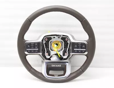 2021-2023 Ford F150 King Ranch Steering Wheel Leather Heated W/Clock Spring OEM • $239.95