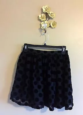 Black Polka Dot Mini Skirt By Mink Pink Layered Tutu-style Women's Small • $16