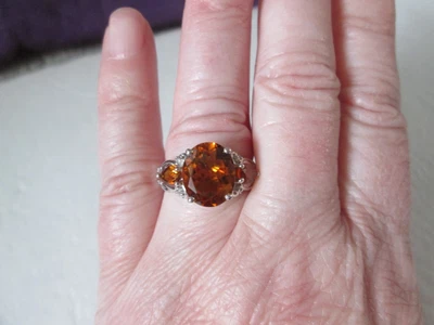 $48 • Buy Santa Ana Madeira Citrine And Zircon Platinum Over Sterling (Size 6) 5.00 Ctw