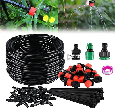 £16.89 • Buy 25M Auto Drip Irrigation Watering System Garden Self-Watering Plant Hose Kit