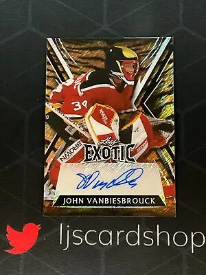 2024 Leaf Metal Legends Hockey John Vanbiesbrouck Exotic Tiger Auto /10 SPM • $16.50