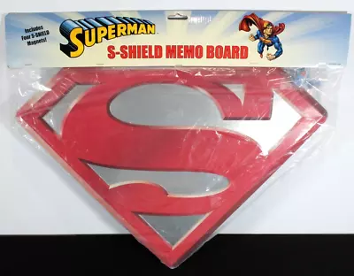 DC Superman S Shield Magnetic Bulletin Board Office School Wall Memo Note Holder • £48.18