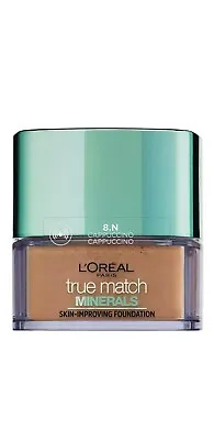 L'OREAL True Match Minerals Skin Improving Foundation 8.n Cappuccino 10g New • £7.50