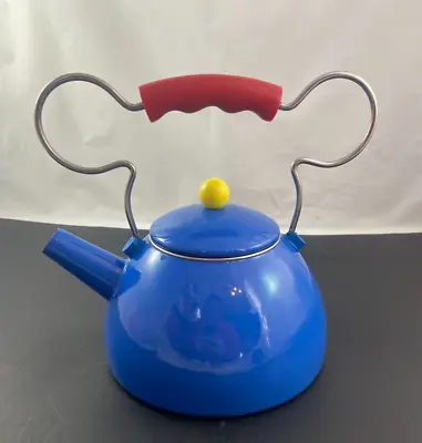 VTG Disney Michael Graves Gourmet Collection Mickey Mouse Blue Tea Kettle Teapot • $47.99