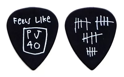 Pearl Jam Jeff Ament Feels Like PJ 40 Black Guitar Pick - 2011 Twenty PJ20 Tour • $101.67