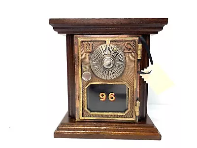 Antique US Post Office Box Door Bank Mahogany DIAL & POINTER Circa 1896 #1 Size • $175