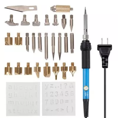 $16.39 • Buy Wood Burning Kit Pyrography Pen Embossing Carving Soldering Iron Welding Set 60W