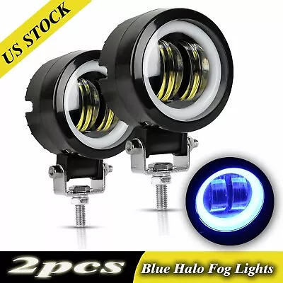 3  LED Halo Light Bar Spot Work Pods Fog Driving Lamp Angle Eyes Offroad ATV SUV • $20.99