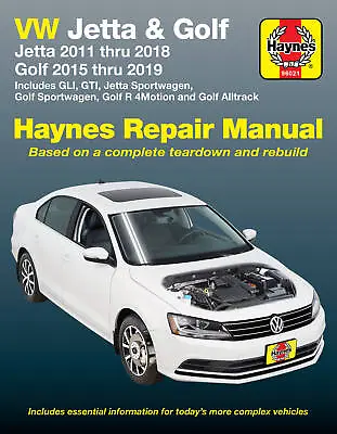 $29.85 • Buy Volkswagen VW Jetta Golf Haynes Shop Service Book Repair Manual