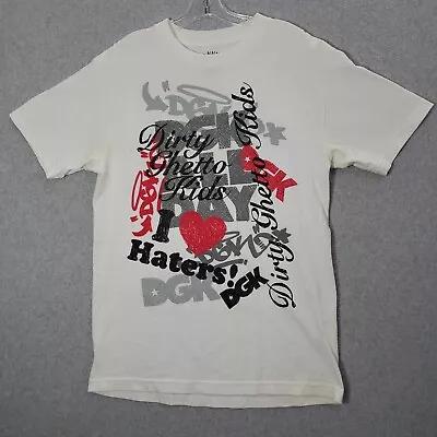 DGK Kayo Corp Men Shirt Medium White I Love Haters Dirty Ghetto Kids Skate READ • $10.89
