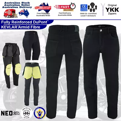 $99 • Buy URBAN STREET RIDER MEN MOTORCYCLE JEANS WITH DuPont™ Kevlar® MOTORBIKE PANTS