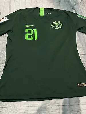 Nigeria National Team Match Issue Ebuehi 2018/19 Away Jersey Nike Soccer Wc 2018 • $250