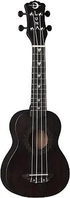 Luna Vintage Mahogany Soprano Ukulele Black Satin • $96.99