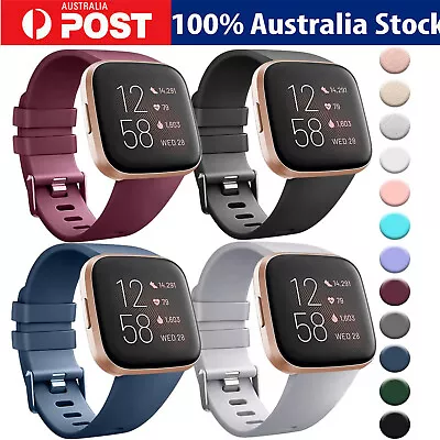 Fitbit Versa Band  Watch Band Strap Replacement Silicone Flexible Wristband AU • $8.99