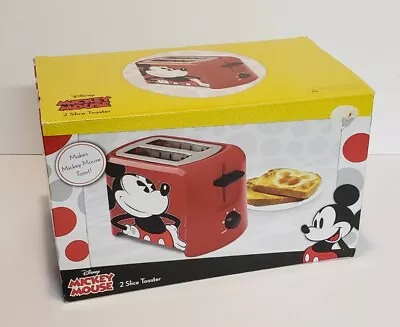 Disney Disneyland Mickey Mouse Red 2-Slice 5-setting Toaster New • $29