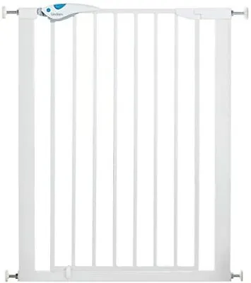 NEW Easy Fit Plus Deluxe Tall Extra High Pressure Fit Safety Gate 76 82 Cm Whit • £57.36