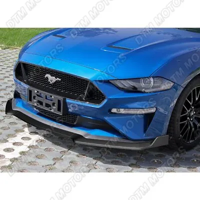 For 2018-2023 Ford Mustang Matt Black GT-Style Front Bumper Body Kit Spoiler Lip • $63.99