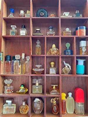 47 DESIGNER MINI FRAGRANCE COLLECTION W Glass Door Cabinet & Boxes VINTAGE RARE • $595