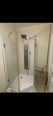 £150 • Buy Pentagon Shower Enclosure & Power Shower